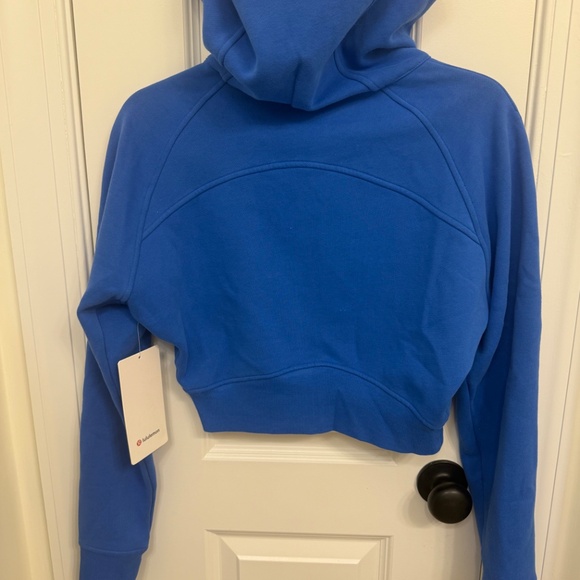 Lululemon Scuba Full Zip Cropped Hoodie Pipe Dream Blue size 6 - Picture 3 of 6
